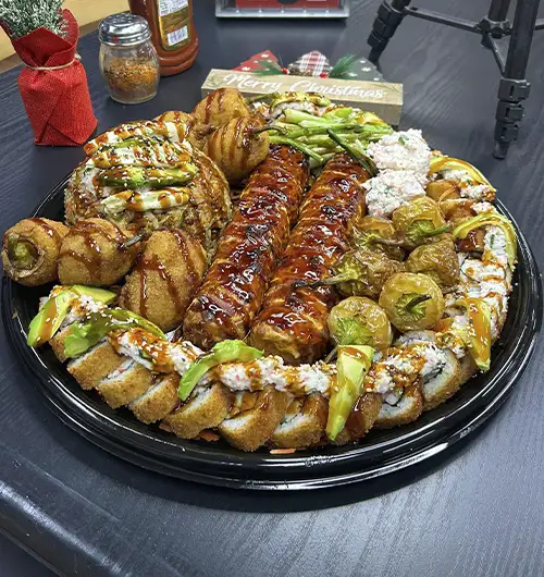 Mixed sushi party tray